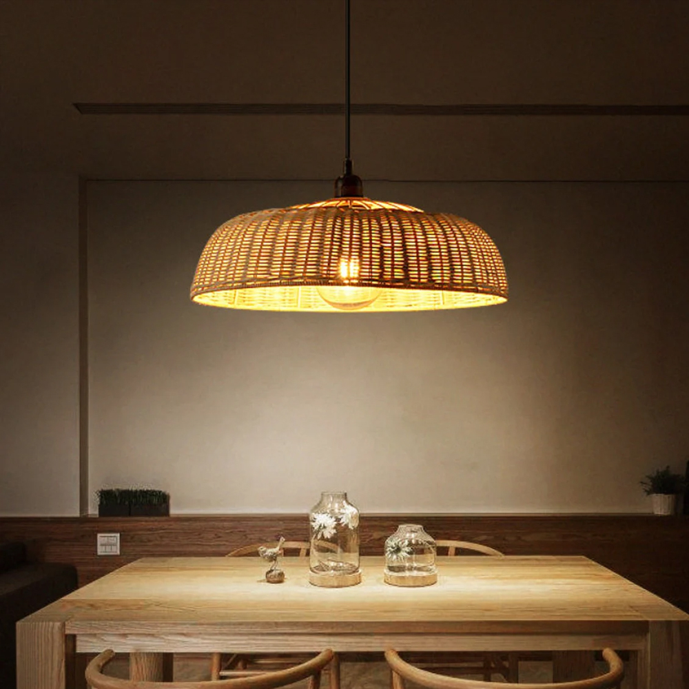 Handmade Rattan Pendant Light Rattan Lampshade-Handwovenlamp