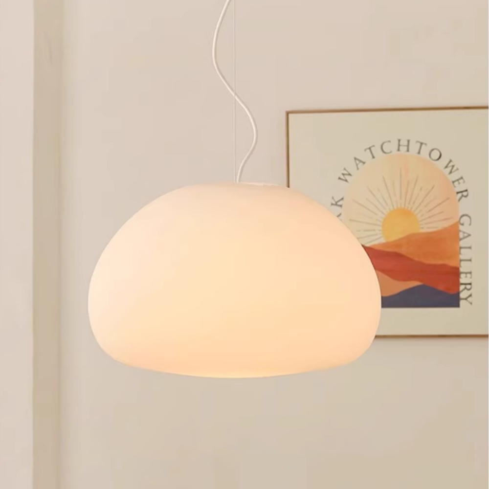 Nordic Fluid Glass Pendant Light Medieval Dining Room Chandelier-Handwovenlamp