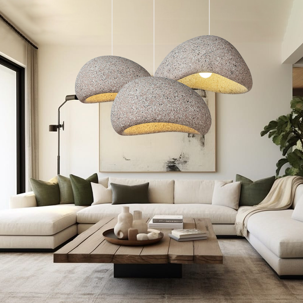 Modern Wabi-sabi Chandelier Dining Room Lighting-Handwovenlamp