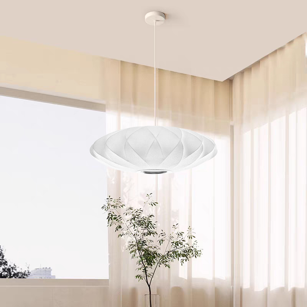 French fabric art chandelier over Dining Table