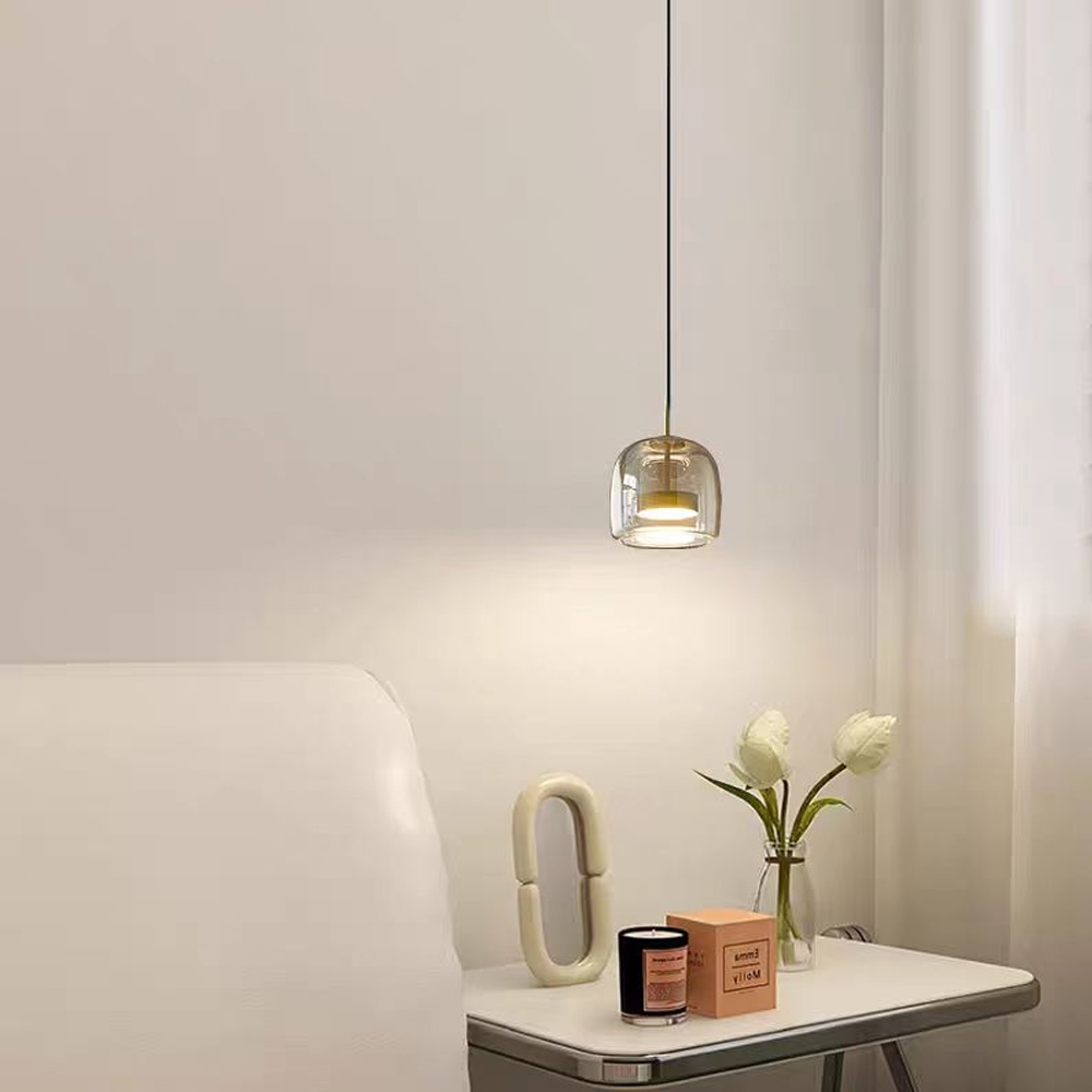 Nordic Modern Glass Pendant Light Multi-head Restaurant Lamps-Handwovenlamp