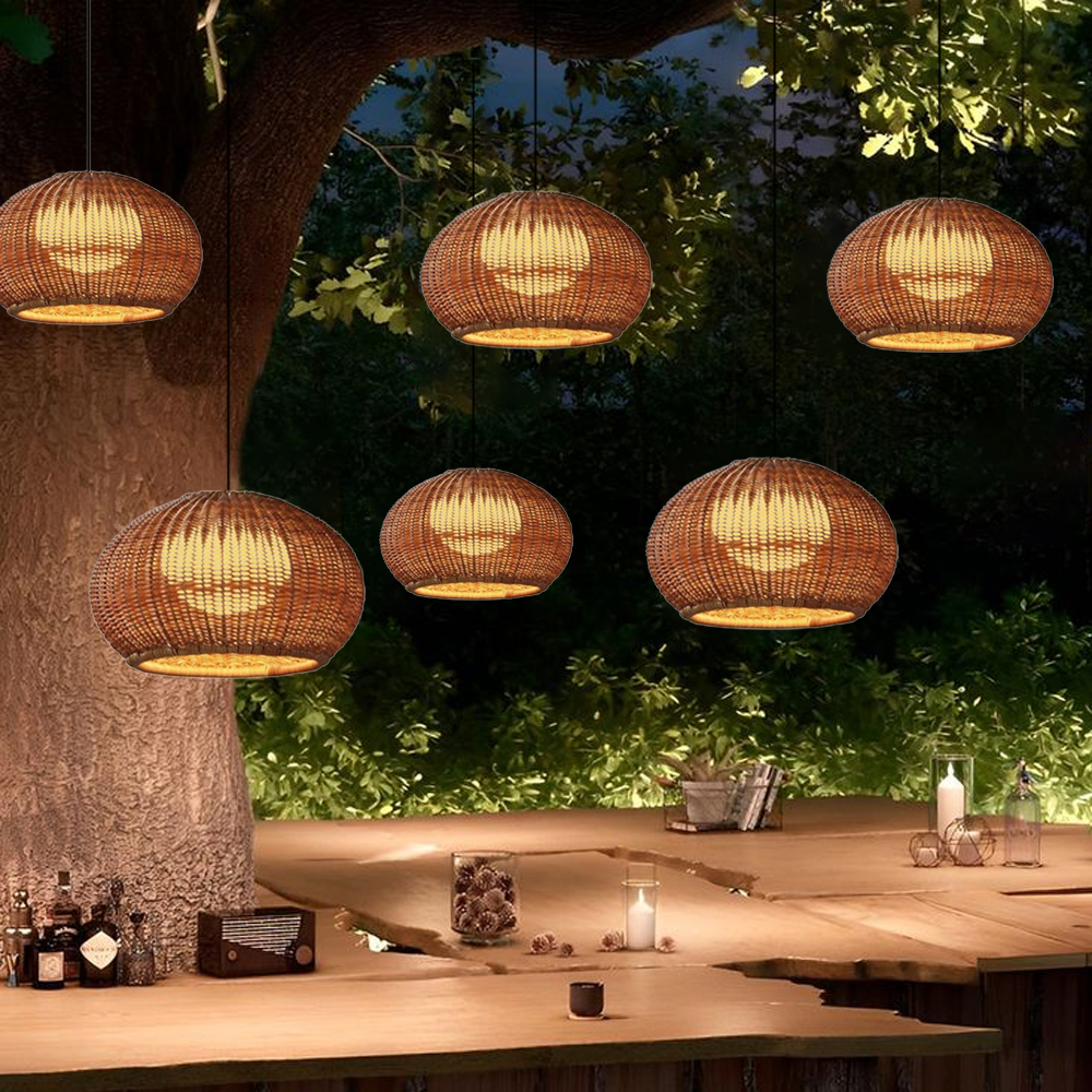 Modern Outdoor Pendant Lights Terrace Waterproof Lighting Fixtures-Handwovenlamp