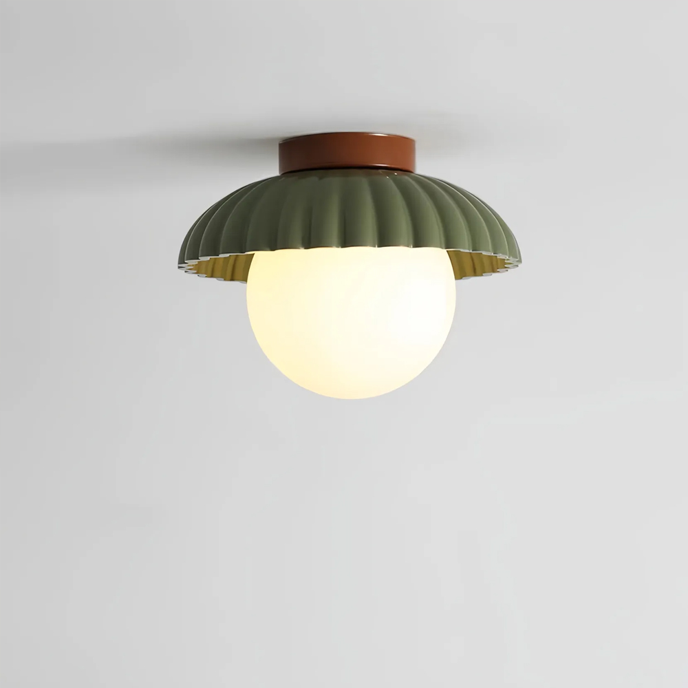 French Flower Bud Ceiling Lamp Hallway Flush Embedded Light-Handwovenlamp