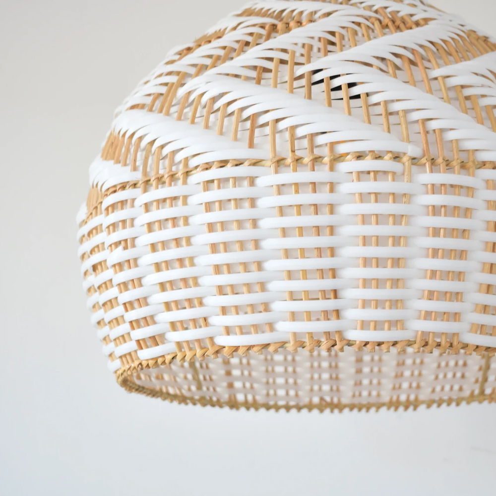 Rustic Handmade Rattan Pendant Light For Dining Room-Handwovenlamp