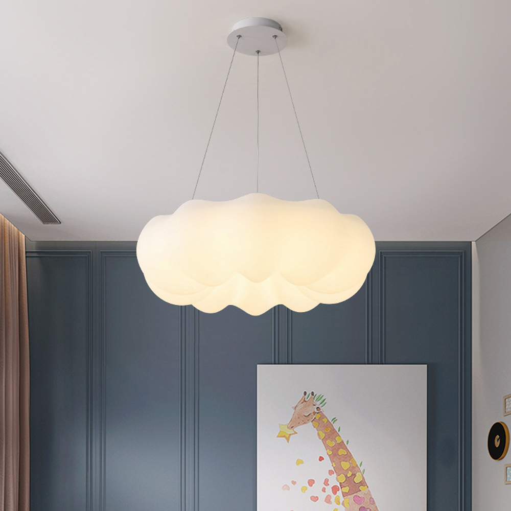Nordic Cloud Shape Nursery Eye-protecting Chandelier Kid's Bedroom Ceiling Lamp-Handwovenlamp