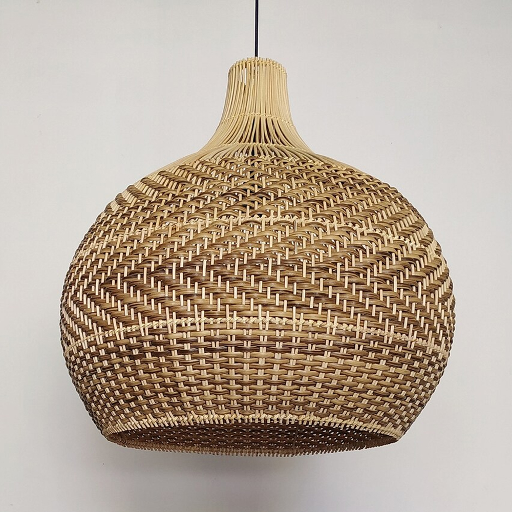 Arabica Rattan Pendant Light Hand Braided Drop Chandelier-Handwovenlamp