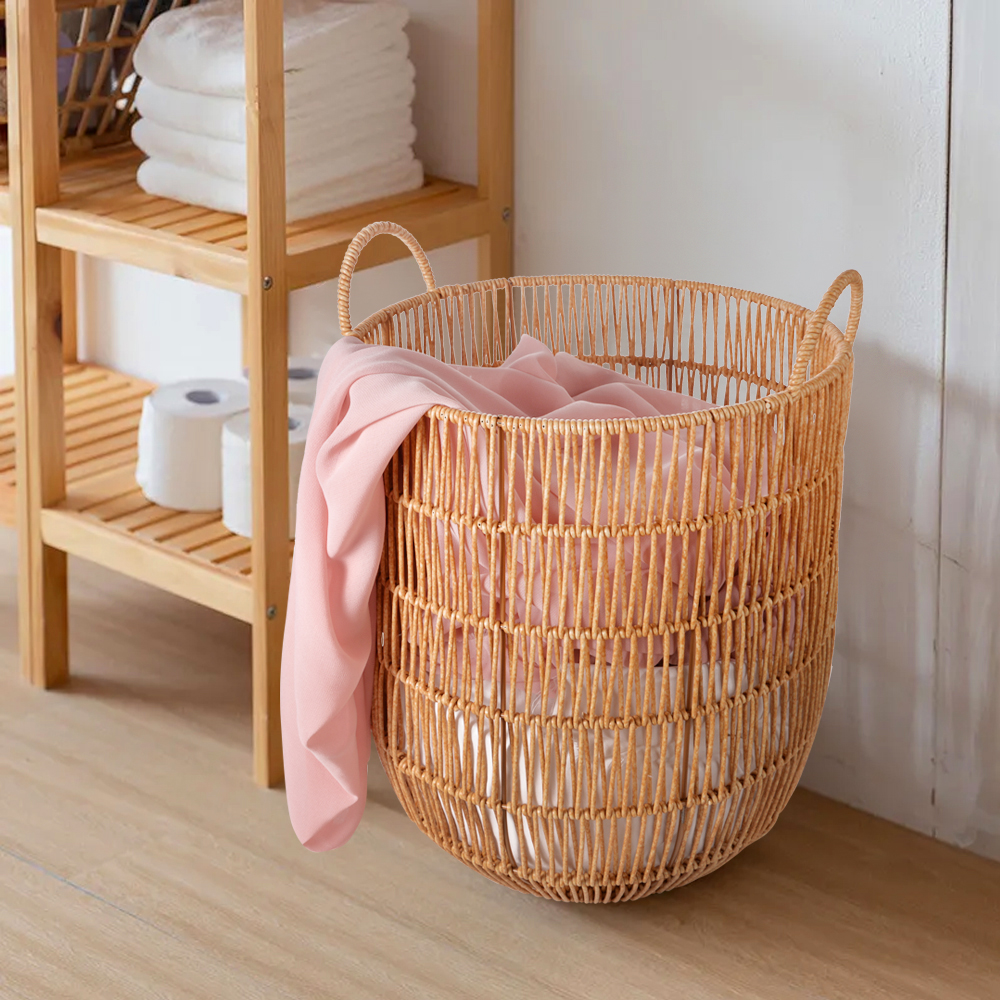 Natural handmade homestay household sundries and clothes sorting and storage basket-Handwovenlamp