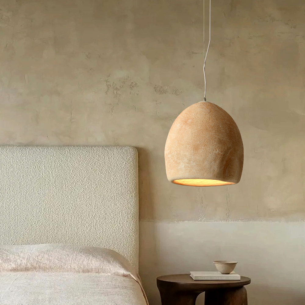 Design Concave Retro Chandelier Japanese B&B Living Room Pendant Lamp-Handwovenlamp