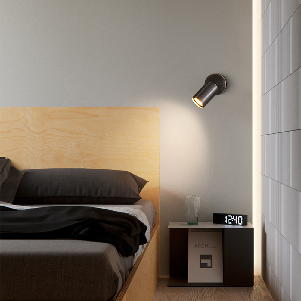 Modern Luxury Bedroom Bedside Copper Wall Lamp Corridor Simple Spotlight-Handwovenlamp