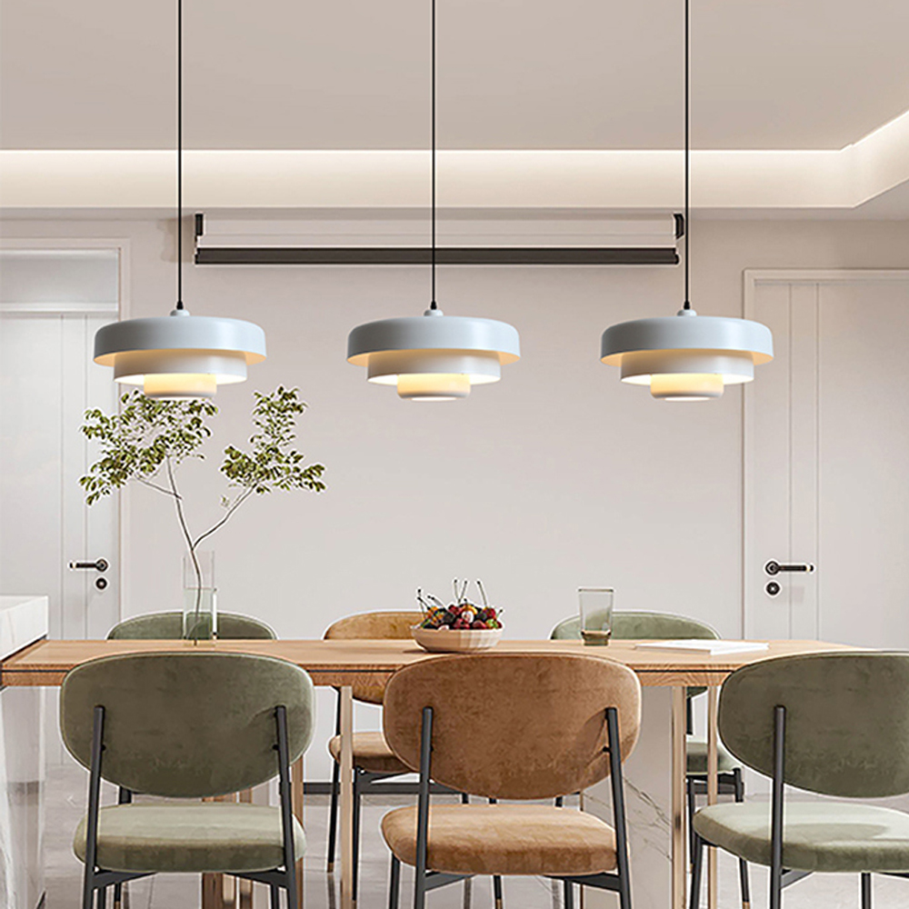 Nordic Minimalist Metal Pendant Light Danish Classic Multi-layer Lamps-Handwovenlamp