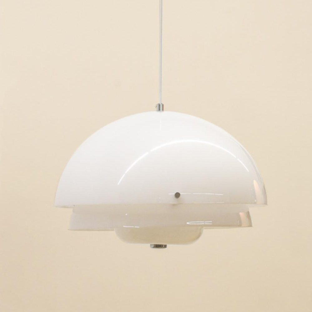 Vintage French Dining Table Lamp Living Room Glass Pendant Light-Handwovenlamp