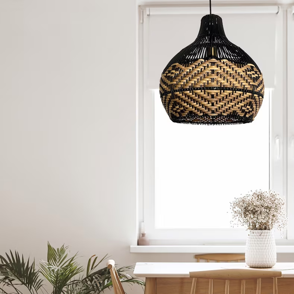 The Keys Rattan Pendant Light Chandelier-Handwovenlamp