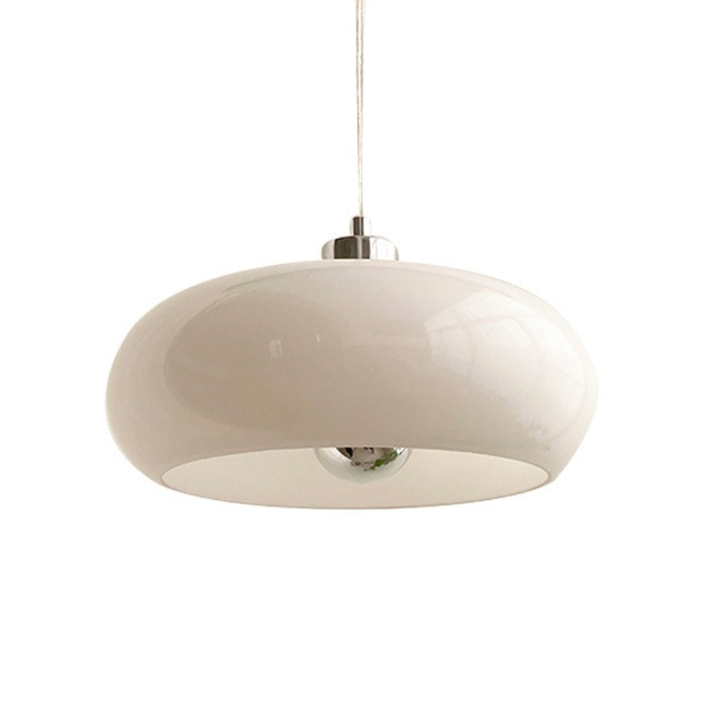 Milk White Glass Pendant Light Dining Room Hanging Chandelier-Handwovenlamp