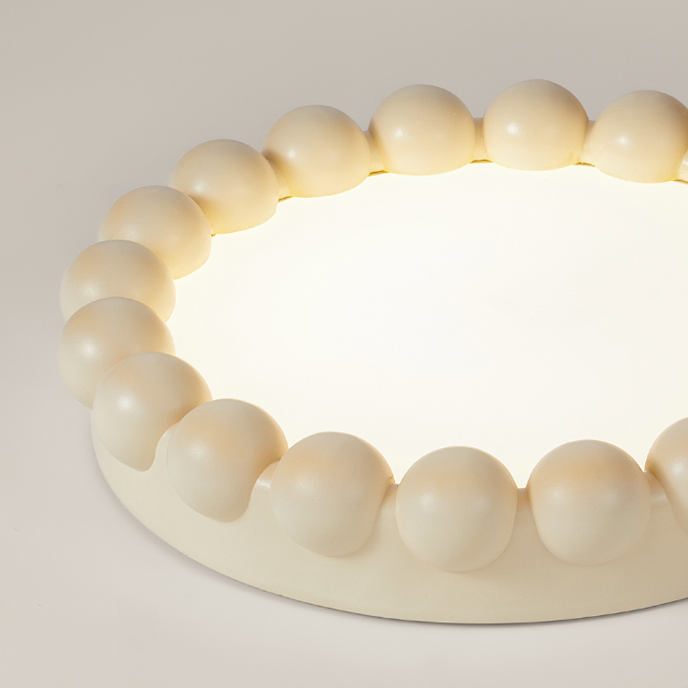 French Avocado Green Bedroom Ceiling Light Nordic minimalist Resin Lamp-Handwovenlamp