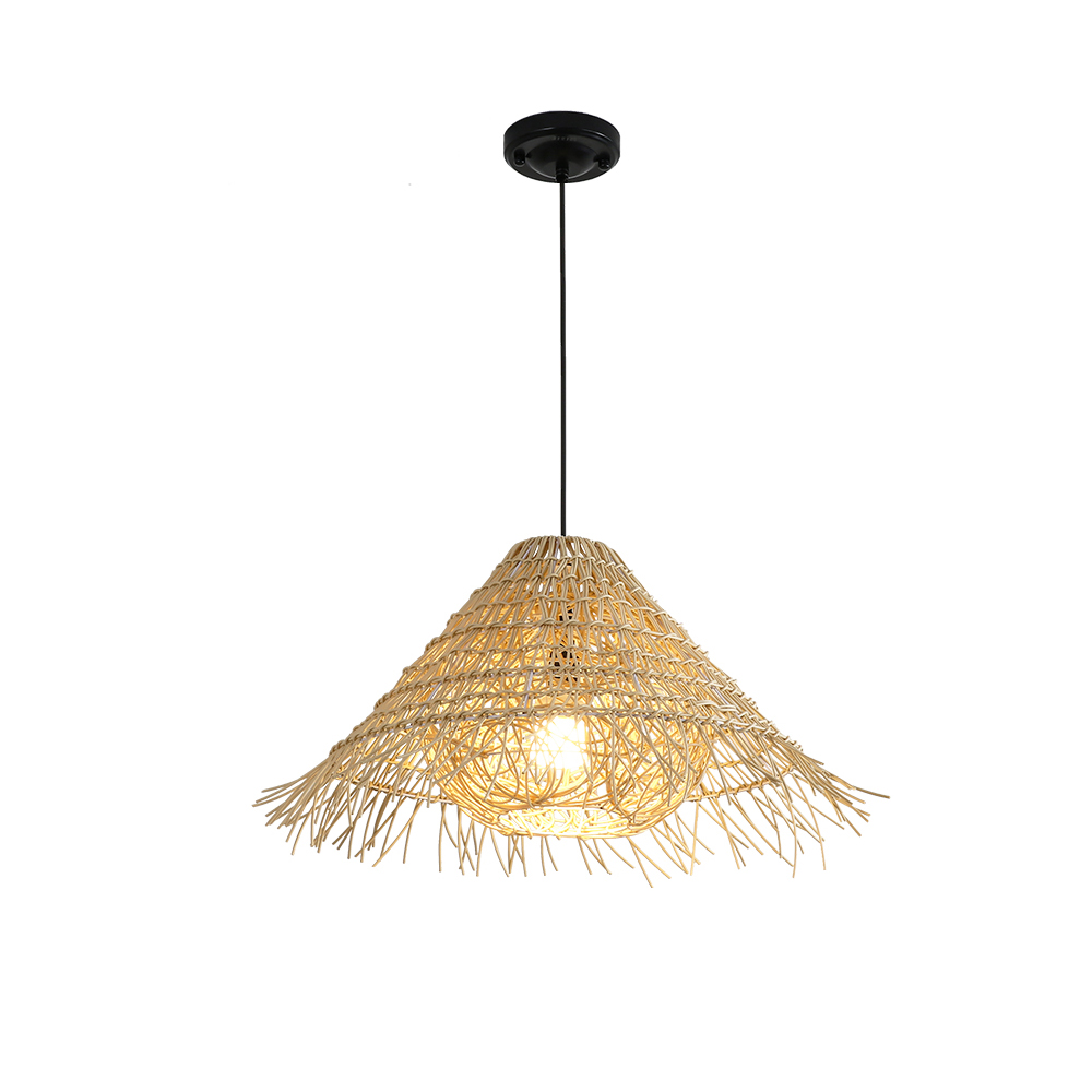 Outdoor Waterproof Rattan Pendant Light Courtyard Garden Scenic Hanging Tree Lamp-Handwovenlamp