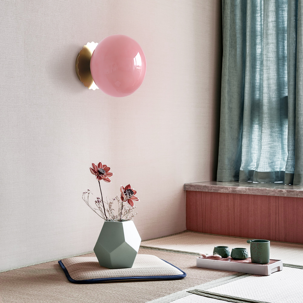 Nordic Modern Corridor Decorative Wall Lamp Minimalist Bedside Small Ball Wall Sconce-Handwovenlamp