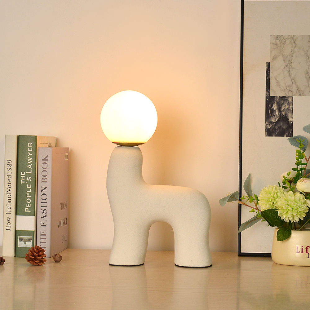 Pony Shape Resin Table Lamp Bedroom Bedside Night Light-Handwovenlamp