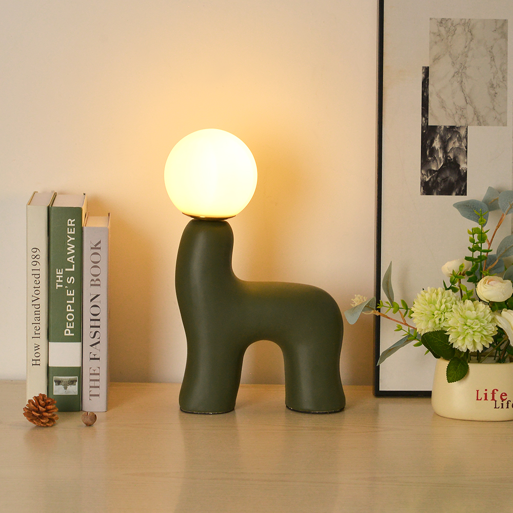 Pony Shape Resin Table Lamp Bedroom Bedside Night Light-Handwovenlamp