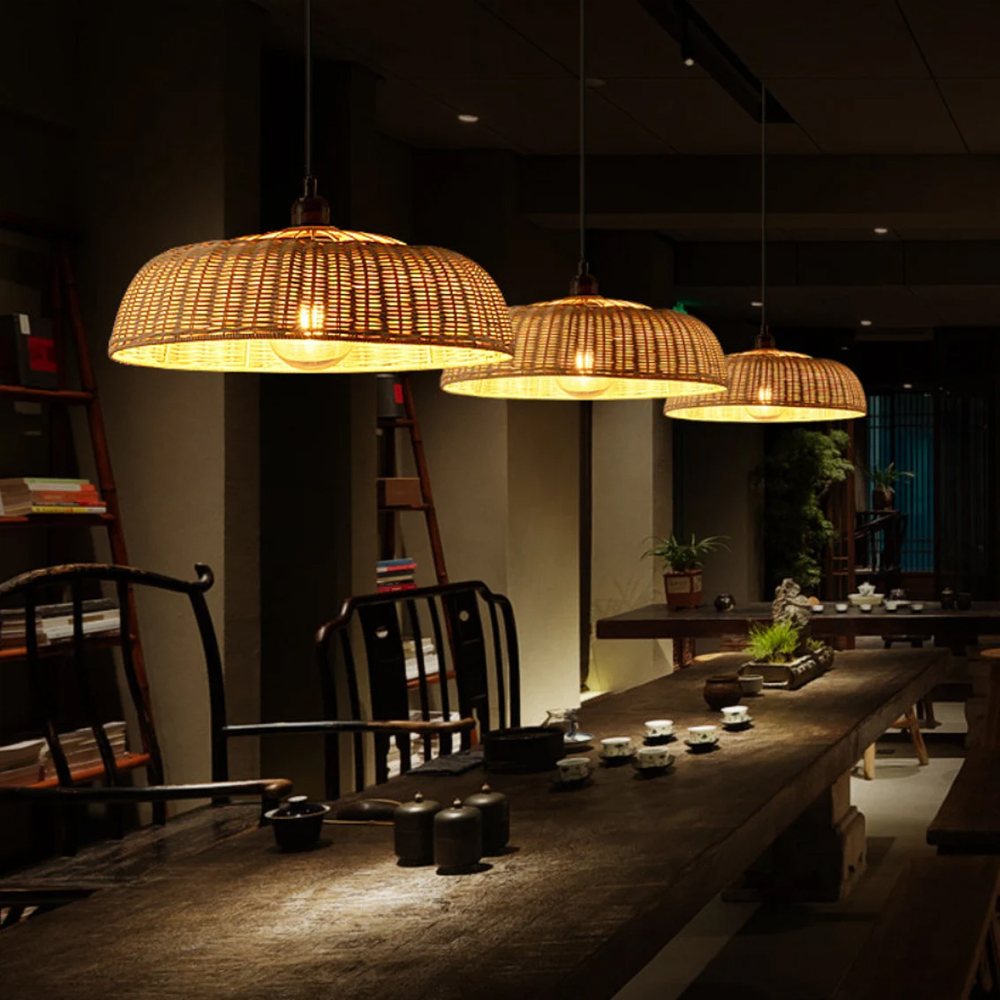 Handmade Rattan Pendant Light Rattan Lampshade-Handwovenlamp
