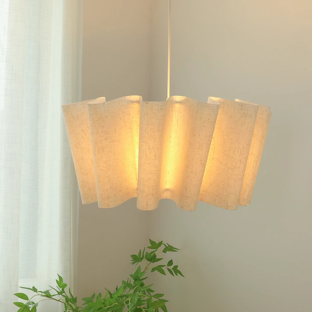 Japanese Retro Artistic Fabric Chandelier Wabi-sabi Home decor Pendant Light-Handwovenlamp