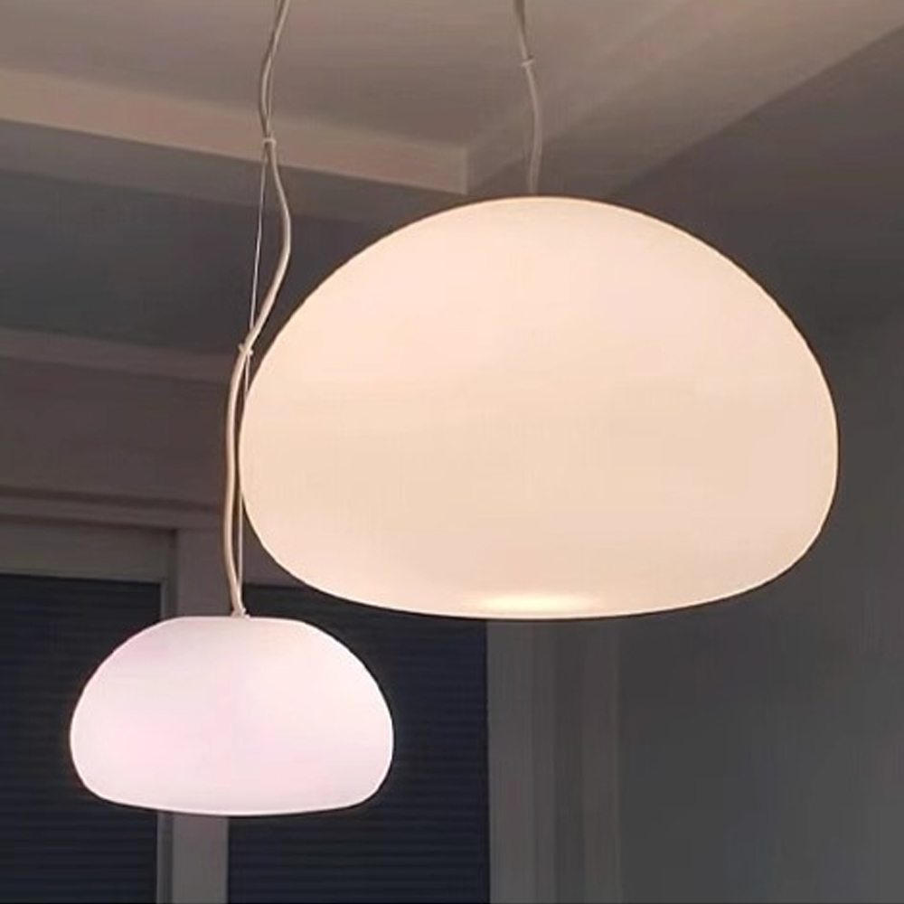 Nordic Fluid Glass Pendant Light Medieval Dining Room Chandelier-Handwovenlamp