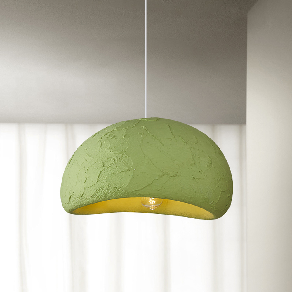 Creative Designer Klein Blue Pendant Light Wabi-sabi Living room Avocado Green Decor Chandelier-Handwovenlamp
