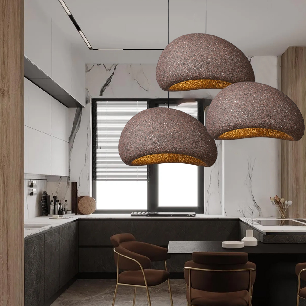 Modern Wabi-sabi Chandelier Dining Room Lighting-Handwovenlamp