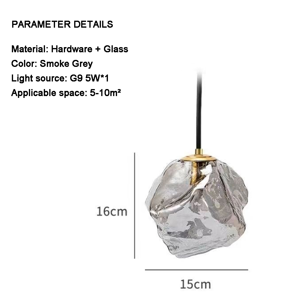 Minimalist Art Lava Glass Pendant Light Creative Restaurant Hanging Lamp-Handwovenlamp