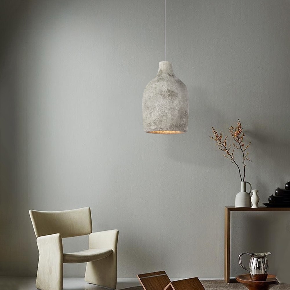 Wabi-sabi High Density Polystyrene Restaurant Lamp Art Designer Pendant Light-Handwovenlamp