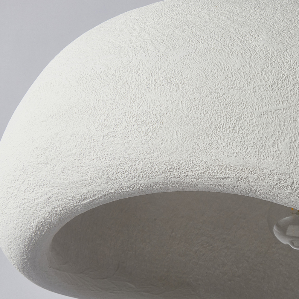 Wabi-sabi Style Resin Pendant Light White Home Decor Lamp Fixture-Handwovenlamp