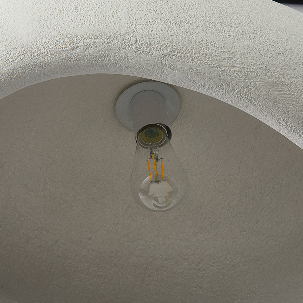 Wabi-sabi Style Resin Pendant Light White Home Decor Lamp Fixture-Handwovenlamp