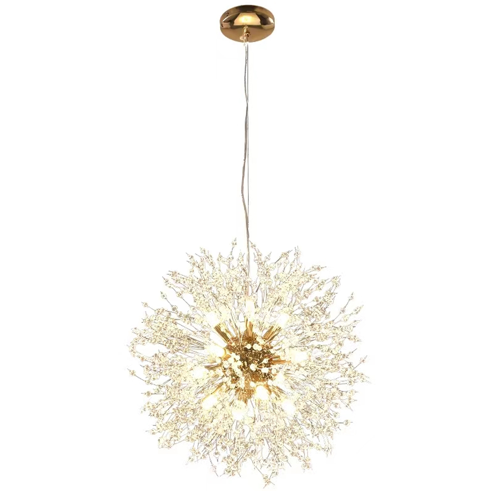 Nordic Creative Dandelion Pendant Light Beaded Crystal Chandelier-Handwovenlamp