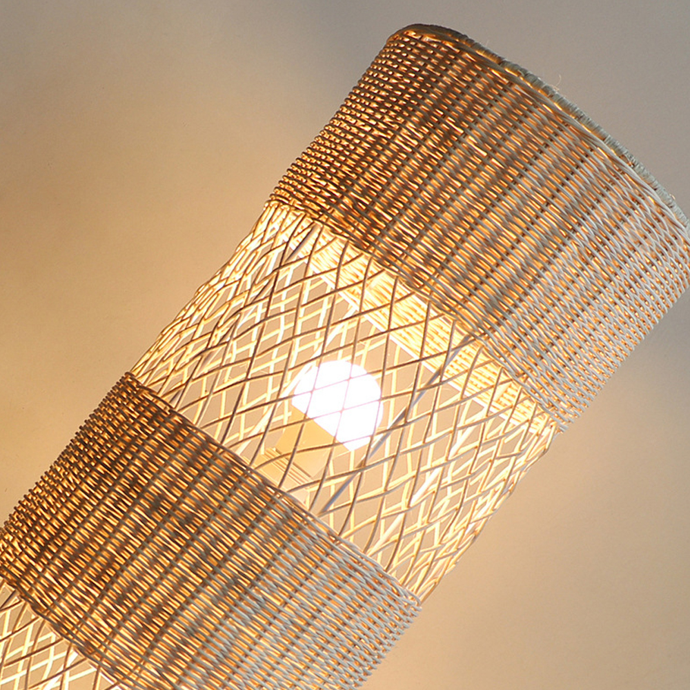 Japanese B&B Zen Rattan Floor Lamp-Handwovenlamp