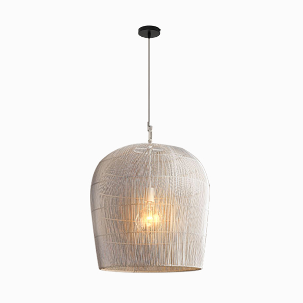 Coastal Chic Rattan Lighting Natural Handwoven Pendant Lamp Shade-Handwovenlamp