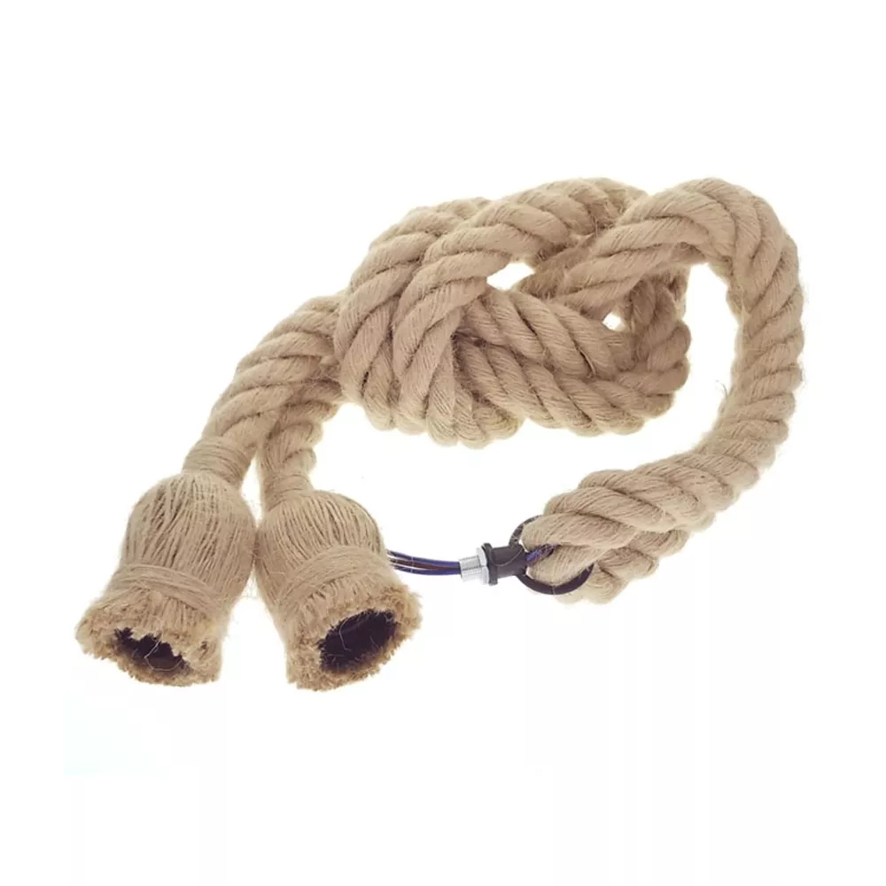 Edison Retro Chandelier Vintage Bamboo Hemp Rope Pendant Lamp-Handwovenlamp