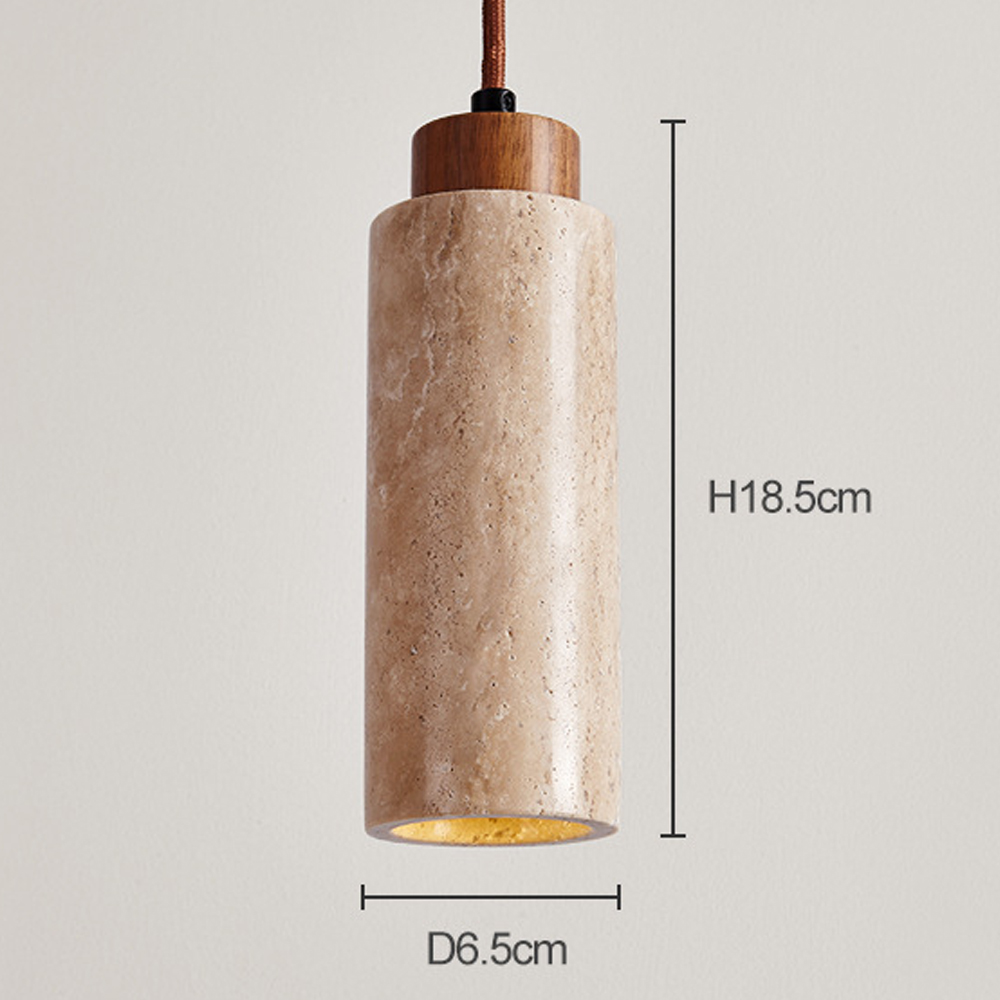 Wabi-sabi Travertine Chandelier Island Table Retro Window Spotlight-Handwovenlamp