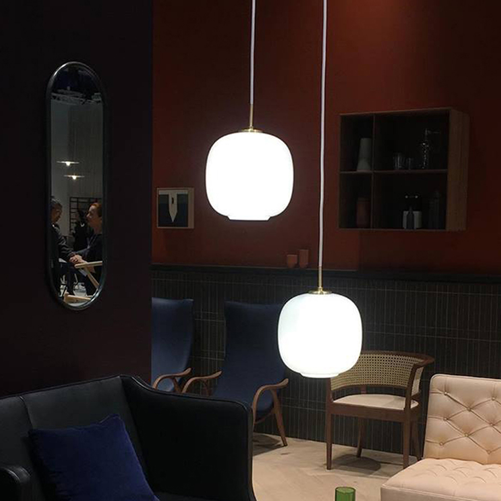 Glass Ball Chandelier Modern Dining Room Glass Pendant Light-Handwovenlamp