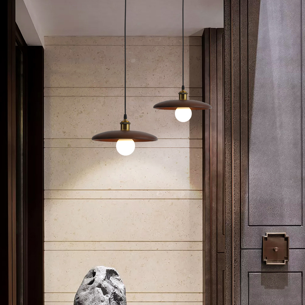 Nordic Solid Wood Chandelier Dining Room Bedroom Bedside Small Pendant Light-Handwovenlamp