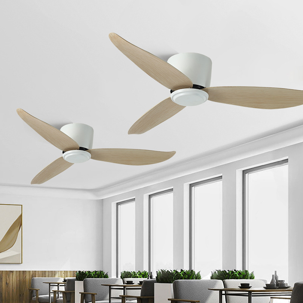 Nordic Living Room Smart Remote Control Ceiling Fan Lamp LED light Fan-Handwovenlamp