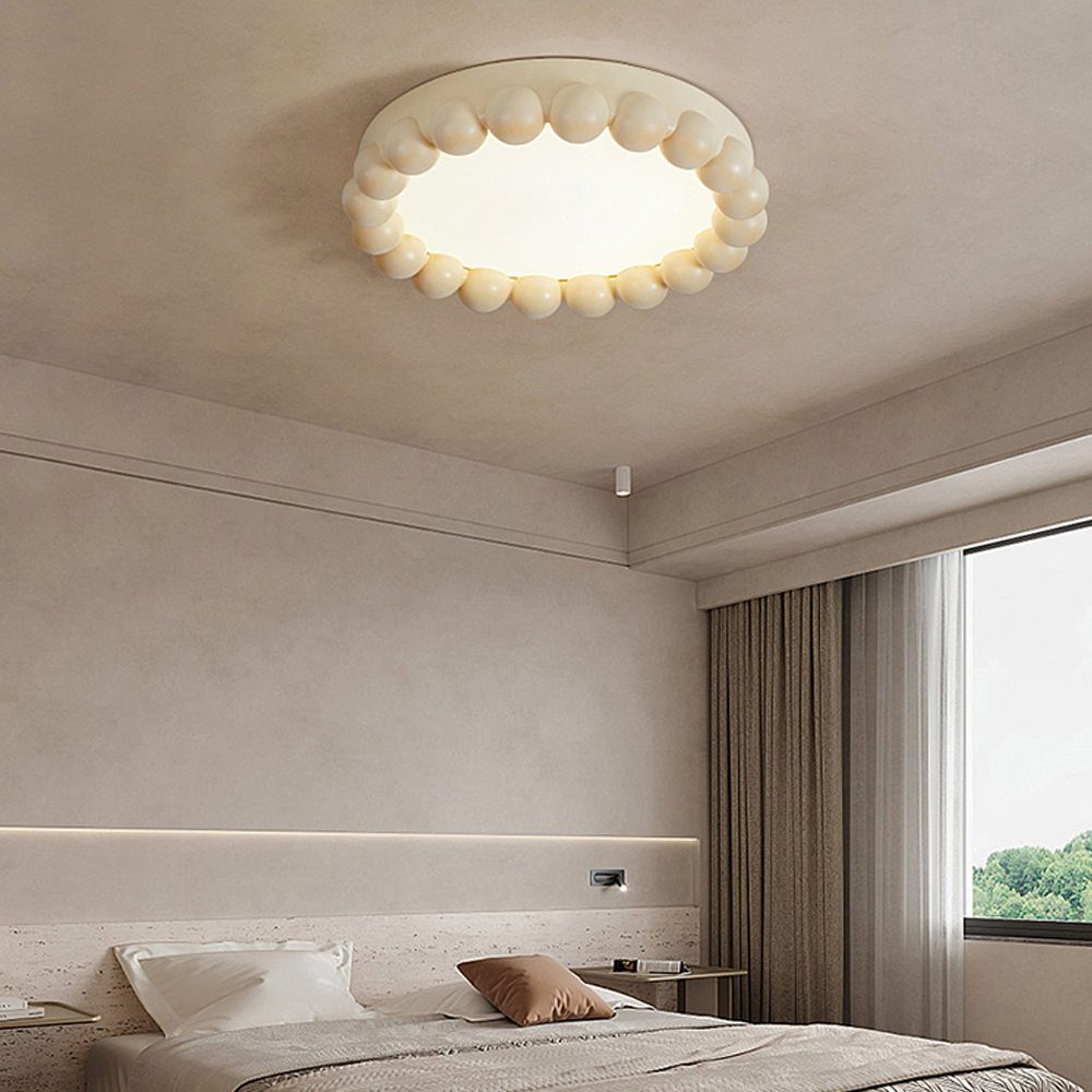 French Avocado Green Bedroom Ceiling Light Nordic minimalist Resin Lamp-Handwovenlamp