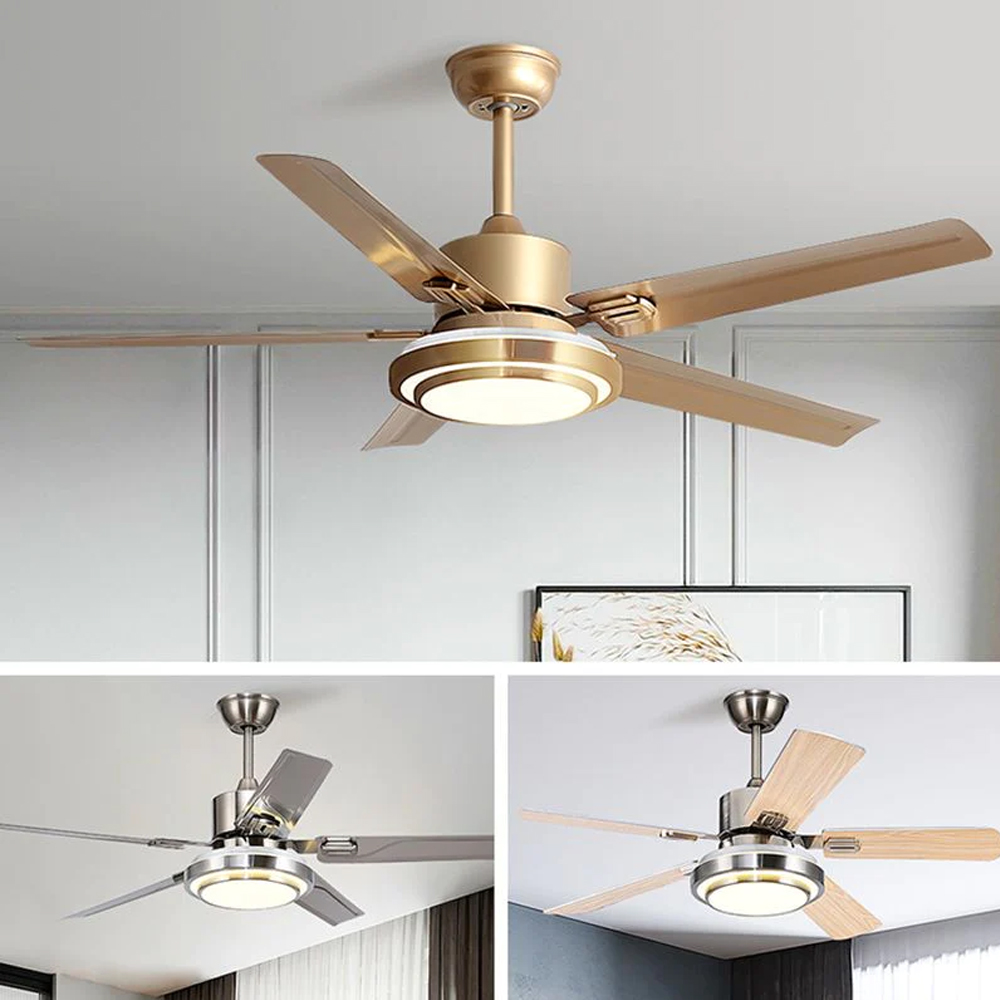 Metal Ceiling Fans Modern Style 1 Light-Handwovenlamp
