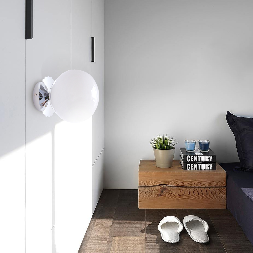 Nordic Modern Corridor Decorative Wall Lamp Minimalist Bedside Small Ball Wall Sconce-Handwovenlamp