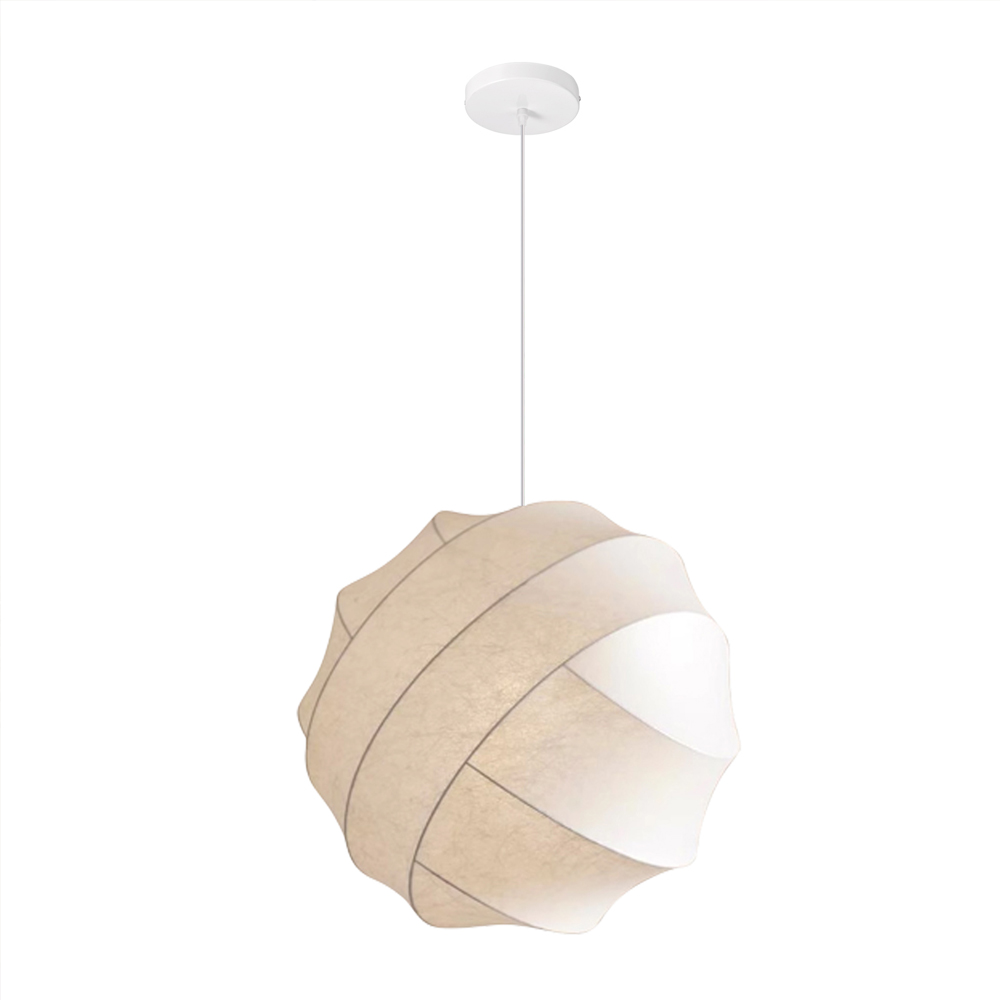 Japanese Modern Silk Pendant Light Chic Wabi-Sabi Fabric Chandelier For Bedroom-Handwovenlamp