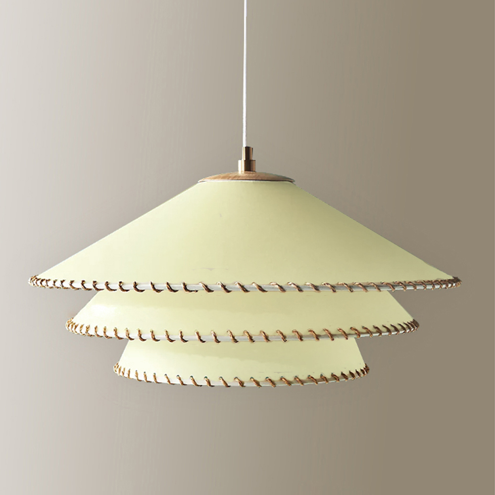 Nordic Simple PVC Dining Chandelier Wabi-sabi Style Bedroom Pendant Light-Handwovenlamp