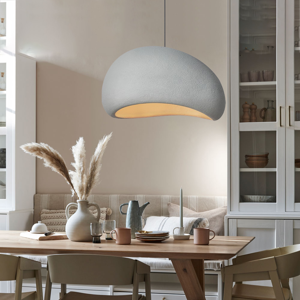 Classic Gray Living Room Wabi-sabi Pendant Light Home Life Lighting Decoration-Handwovenlamp