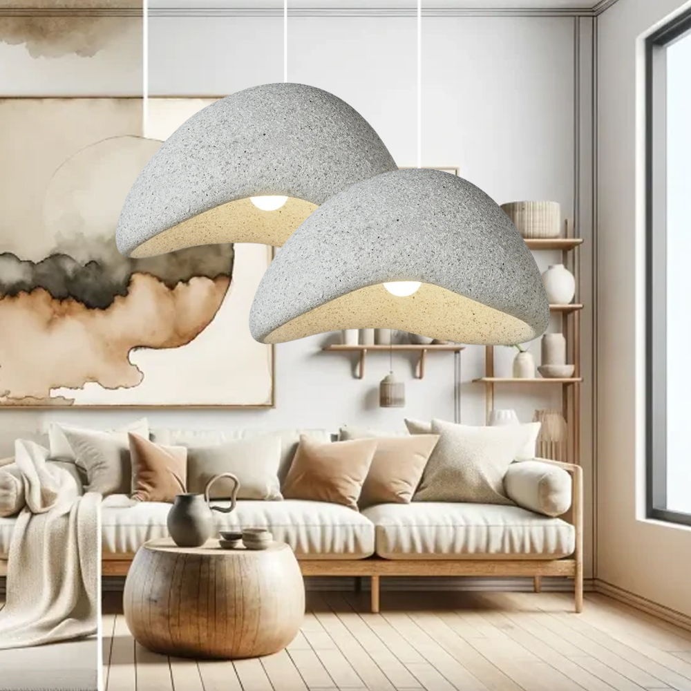 Modern Wabi-sabi Chandelier Dining Room Lighting-Handwovenlamp