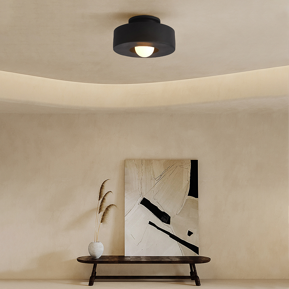 Nordic Minimalist Corridor Ceiling Lamp Cloakroom Lamp Wabi-sabi Style Balcony Lighting-Handwovenlamp