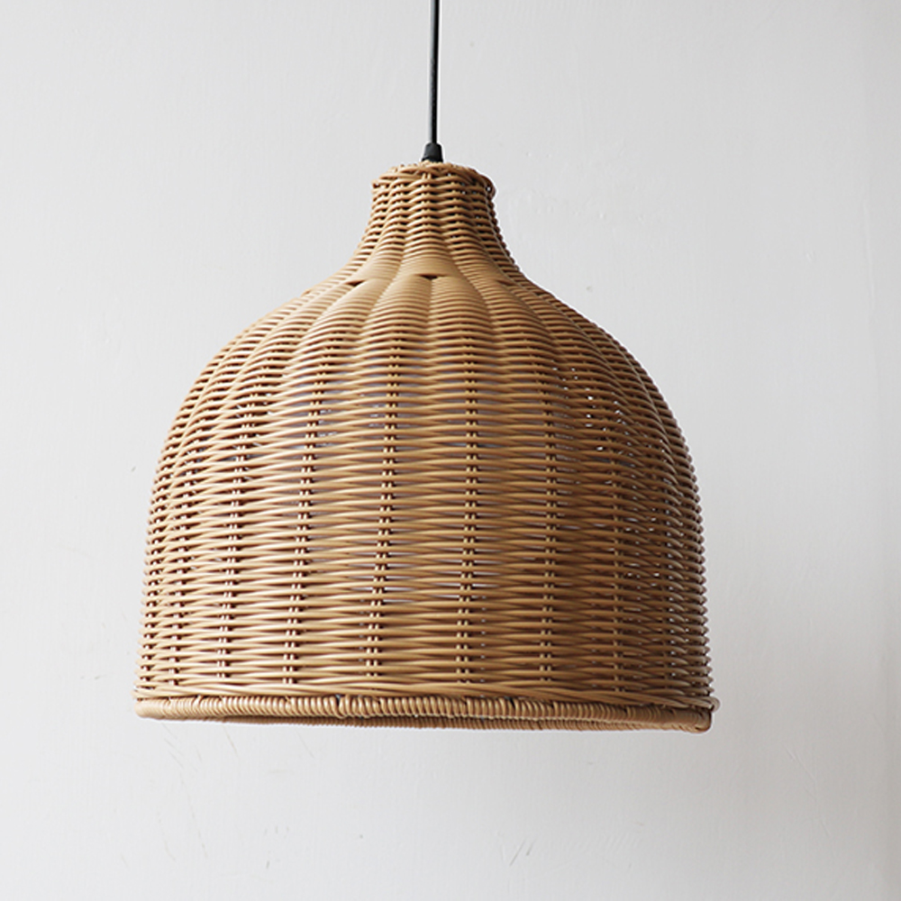 Courtyard Garden Terrace Rattan Pendant Light Outdoor Waterproof Balcony Hanging Lamp-Handwovenlamp