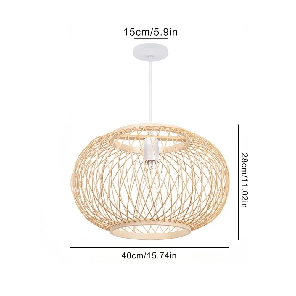 Restaurant decor bamboo Pendant Lamp Fixture Kitchen Island Lighting Furniture-Handwovenlamp