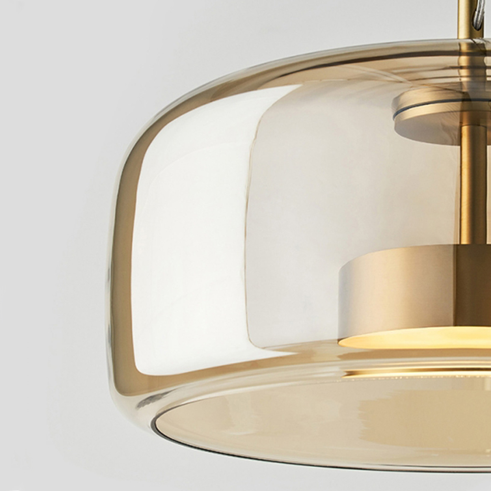 Nordic Modern Glass Pendant Light Multi-head Restaurant Lamps-Handwovenlamp